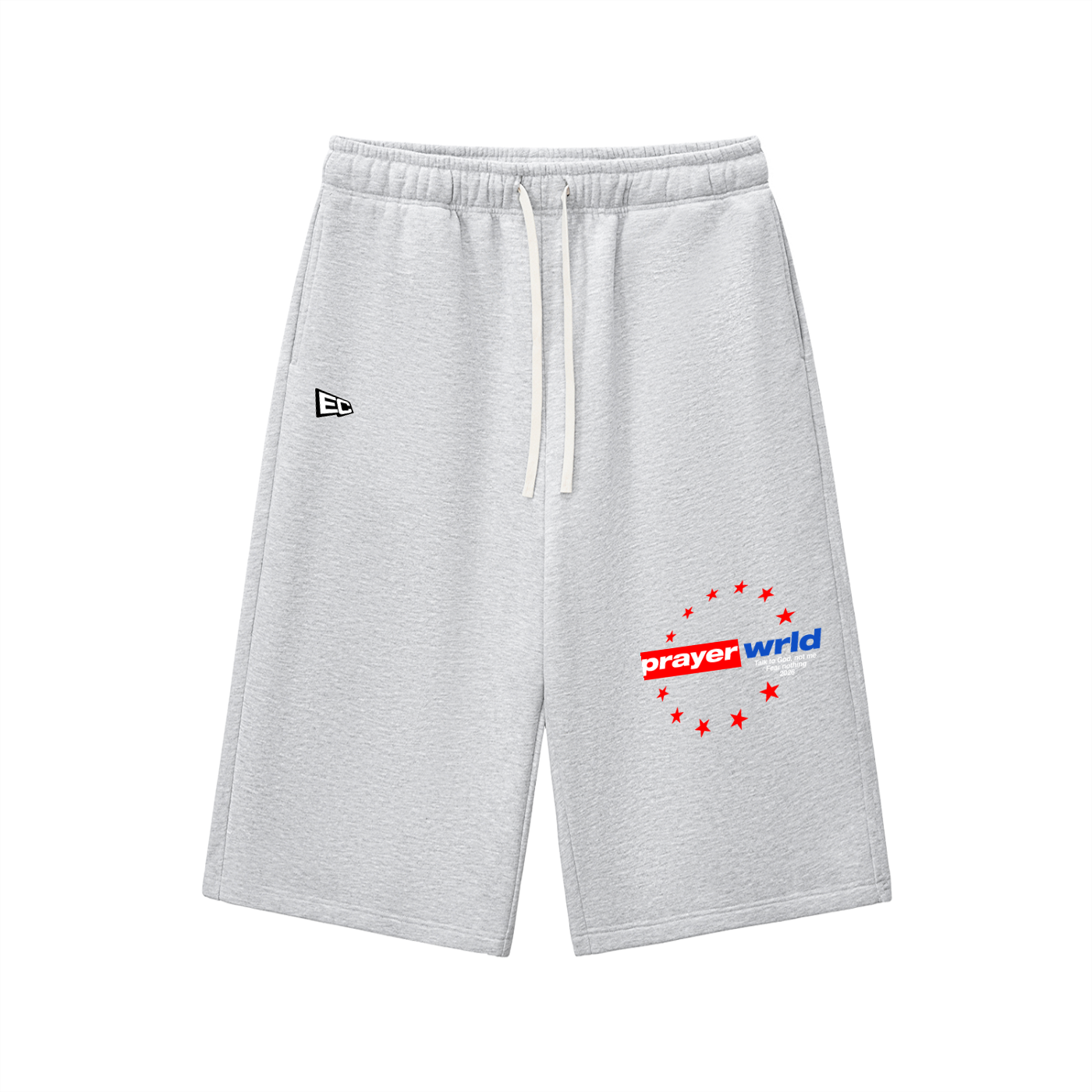 Relaxed Drawstring Three-quarter Sweatpants