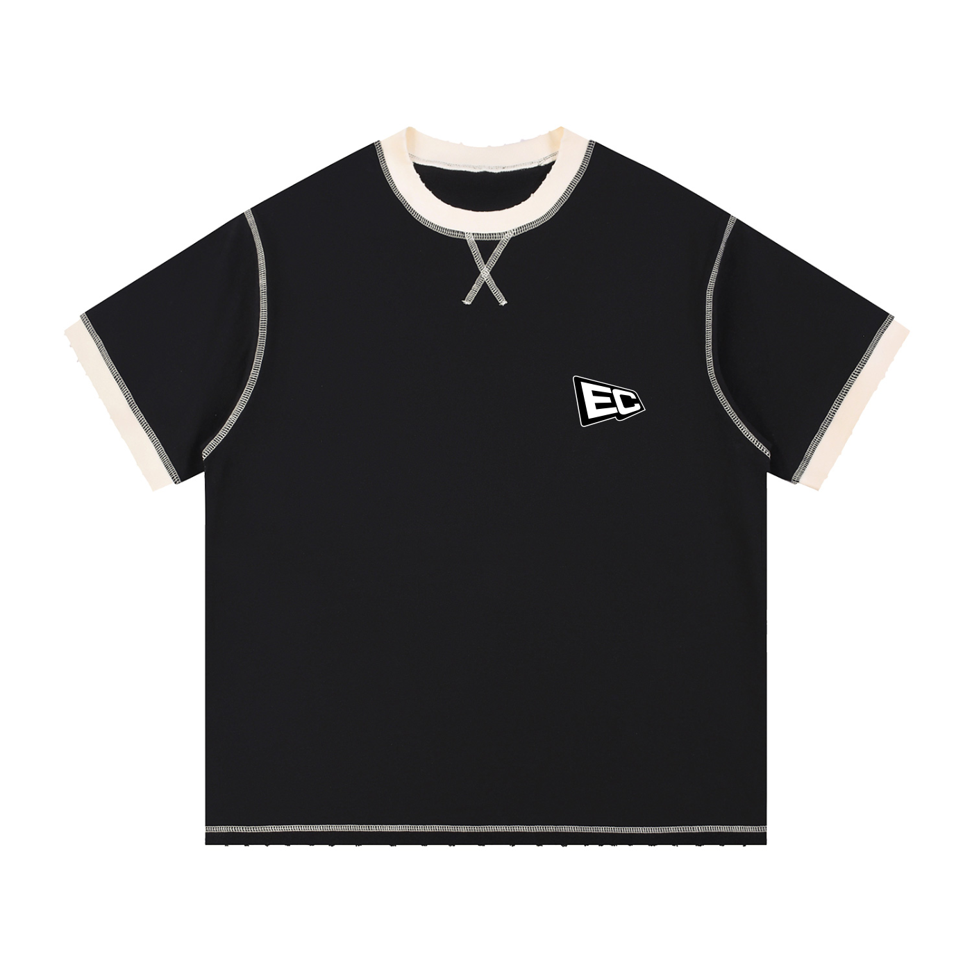 Contrast-Stitched Cotton T-Shirt