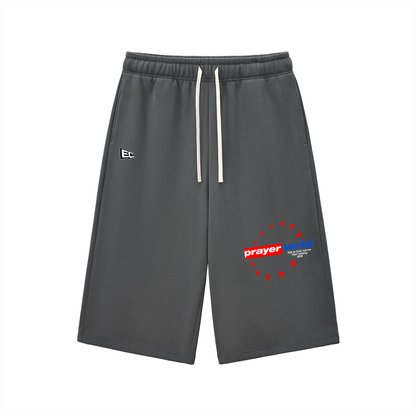 Relaxed Drawstring Three-quarter Sweatpants